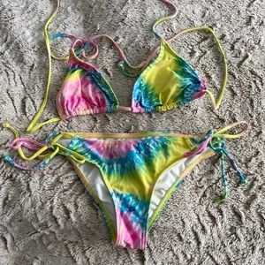 Billabong tie dye bikini swimsuit